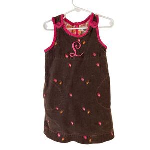 Lilly Pulitzer girls 4 dress brown‎ corduroy